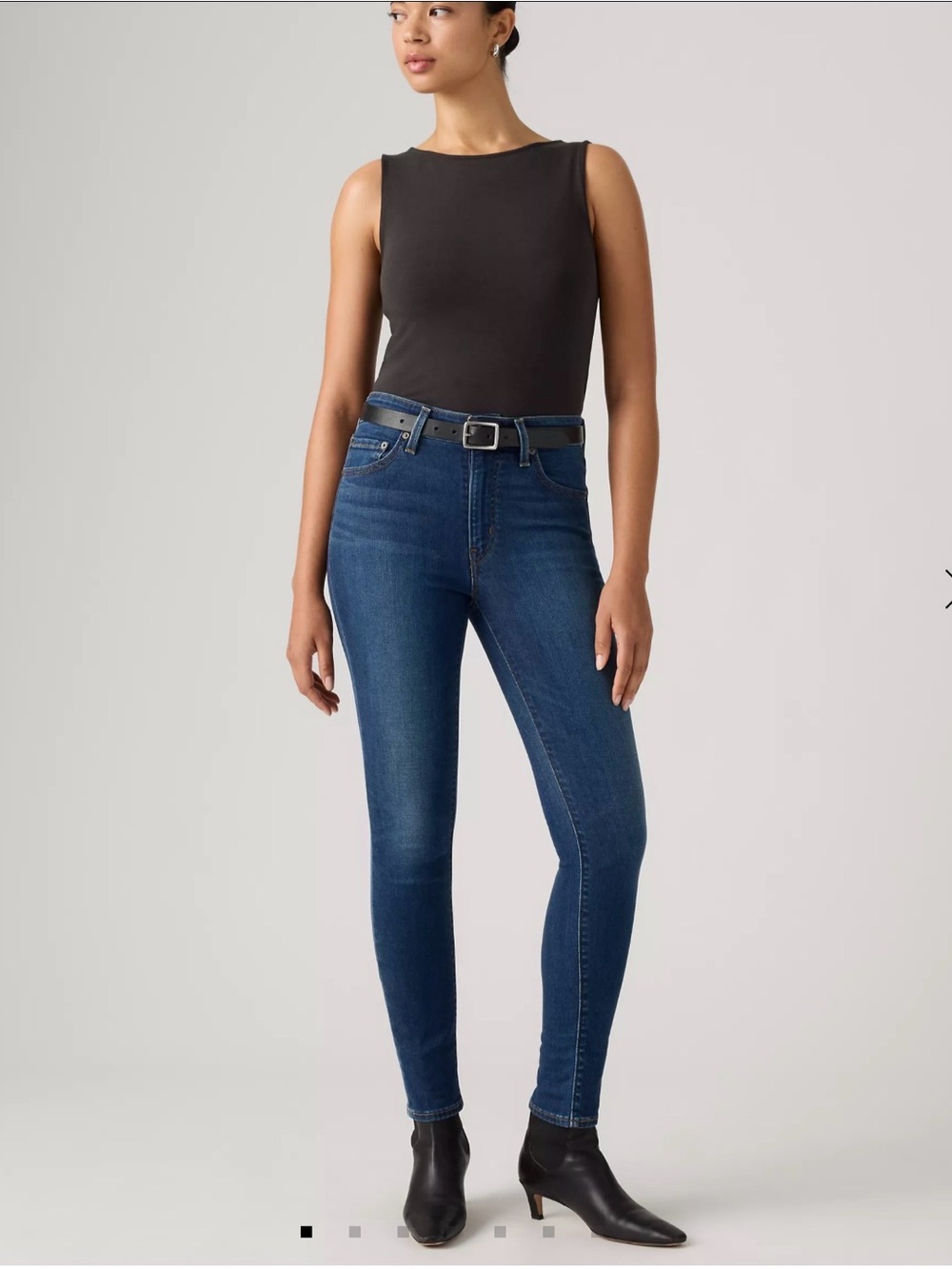 Levi's High-Rise Skinny Jeans in Dark Blue Wash